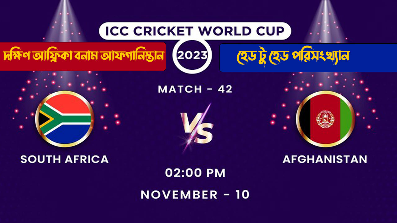 দক্ষিণ আফ্রিকা বনাম আফগানিস্তান হেড টু হেড পরিসংখ্যান