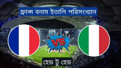 ফ্রান্স বনাম ইতালি পরিসংখ্যান হেড টু হেড